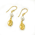 beach dreams cowrie shell earrings gold vermeil coastal beach jewellery australia