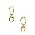 beach moon pearl earrings gold vermeil freshwater pearl curved design coastal jewellery australia