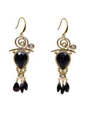 Black Agate Chandelier Earrings PE002
