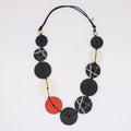 Black Alida Circle Statement Necklace - Sylca Designs - Chunky Jewelry