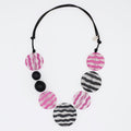 Black and Fuchsia Vera Necklace - Sylca Designs - Chunky Jewelry