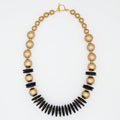 Black and Gold Amaris Necklace - Sylca Designs - Chunky Jewelry