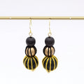 Black and Gold Art Deco Earrings