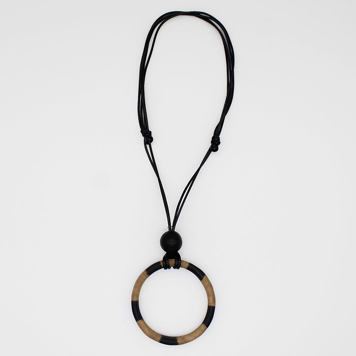 Black and Gold Eira Pendant - Sylca Designs - Chunky Jewelry