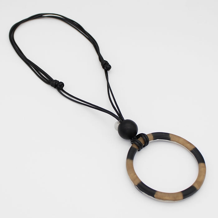 Black and Gold Eira Pendant - Sylca Designs - Chunky Jewelry