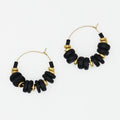 Black and Gold Hoop Dangle Earring - Sylca Designs - Chunky Jewelry