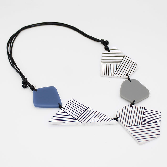 Black and Grey Zenith Necklace - Sylca Designs - Chunky Jewelry