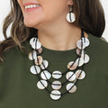 Black and Ivory Sky Dream Bib Necklace