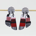 Black and Red Geometric Earring - Sylca Designs - Chunky Jewelry