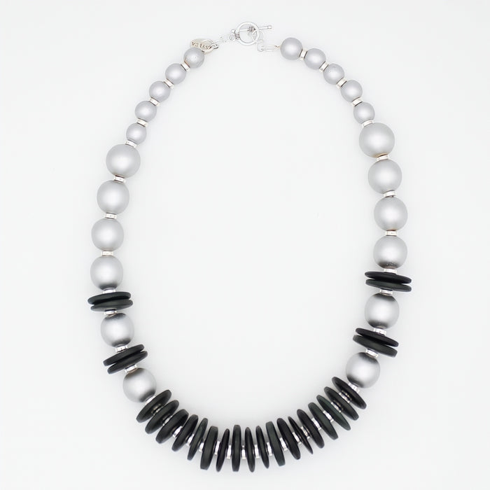 Black and Silver Amaris Necklace