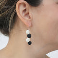 Black and White Eva Dangle Earrings