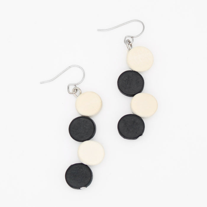 Black and White Eva Dangle Earrings