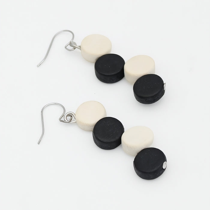 Black and White Eva Dangle Earrings