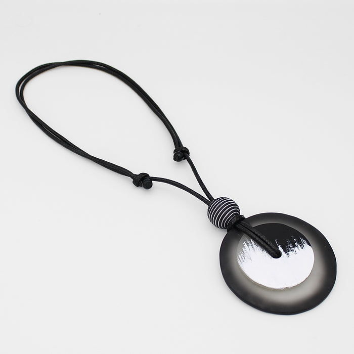 Black Artista Statement Pendant - Sylca Designs - Chunky Jewelry