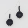 Black Ball Drop Earring - Sylca Designs - Chunky Jewelry