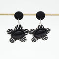Black Blossom Daisy Earrings
