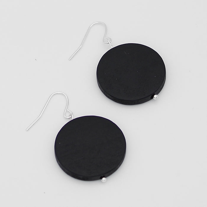 Black Dot Rosie Earrings - Sylca Designs - Chunky Jewelry