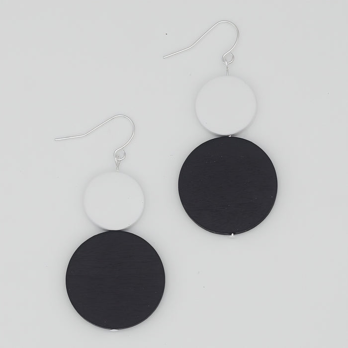 Black Double Bead Isla Earrings - Sylca Designs - Chunky Jewelry