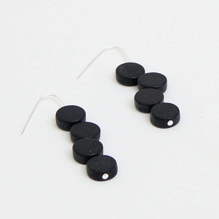 Black Eva Dangle Earrings - Sylca Designs - Chunky Jewelry