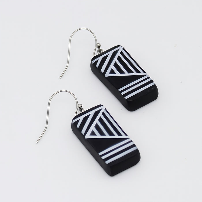 Black Geometric Vesperra Earring - Sylca Designs - Chunky Jewelry