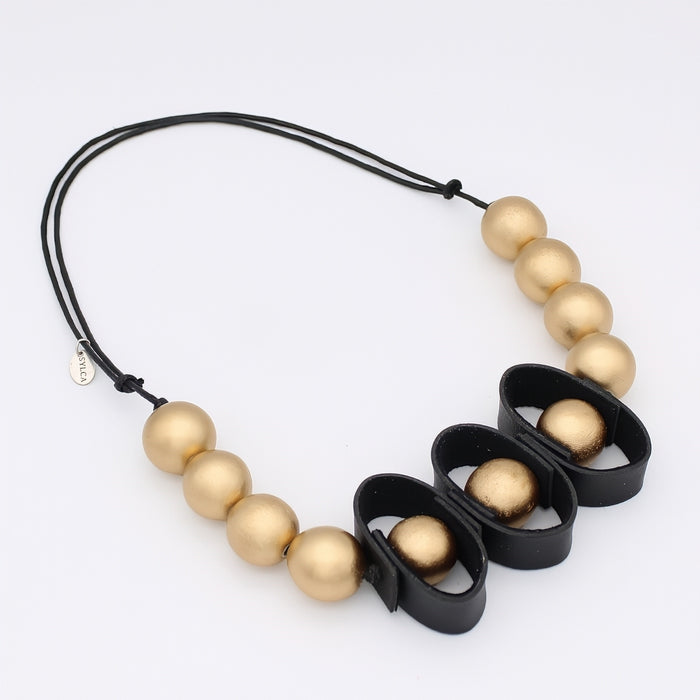 Black Gold Allure Necklace - Sylca Designs - Chunky Jewelry
