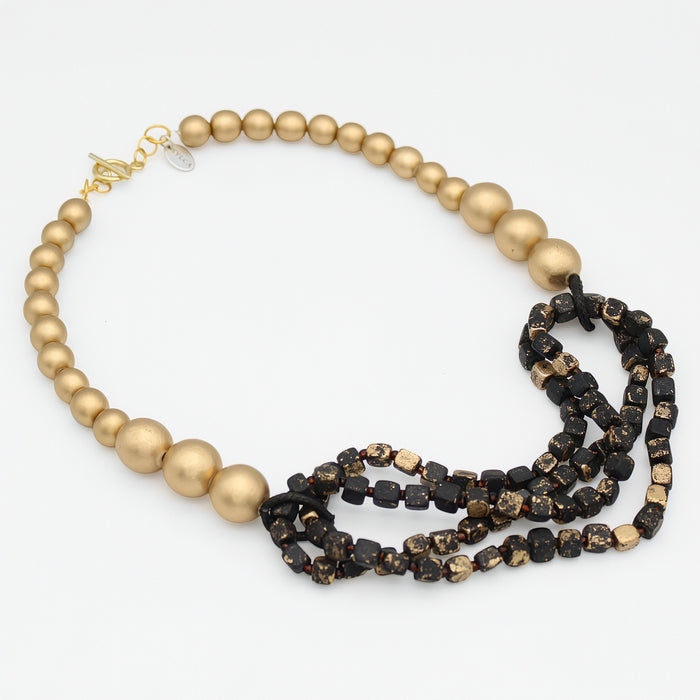 Black & Gold Starlit Necklace