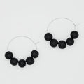Black Hoop Dangle Earring - Sylca Designs - Chunky Jewelry