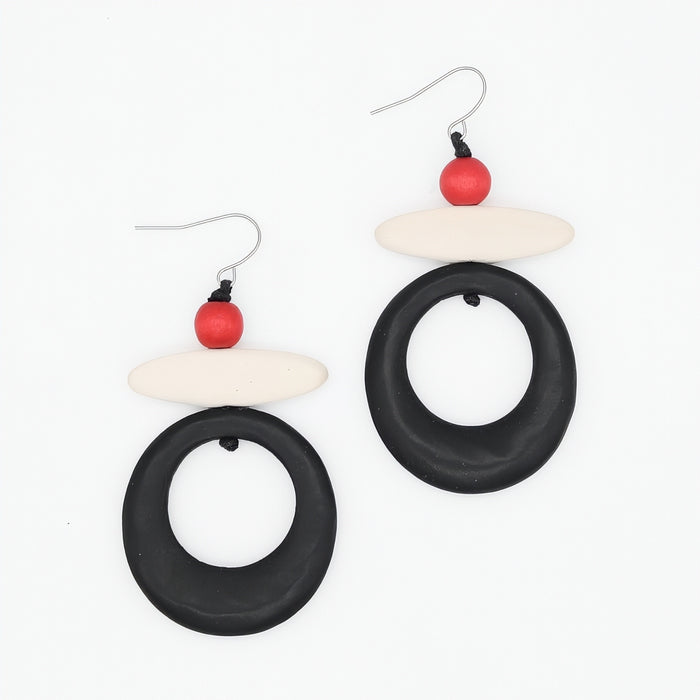 Black Luna Eclipse Earring