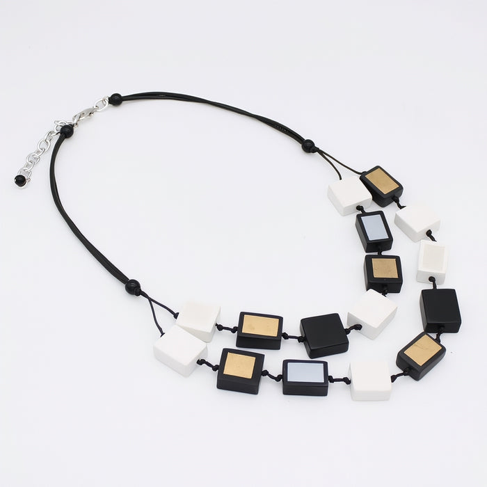 Black Mira Verde Double Necklace