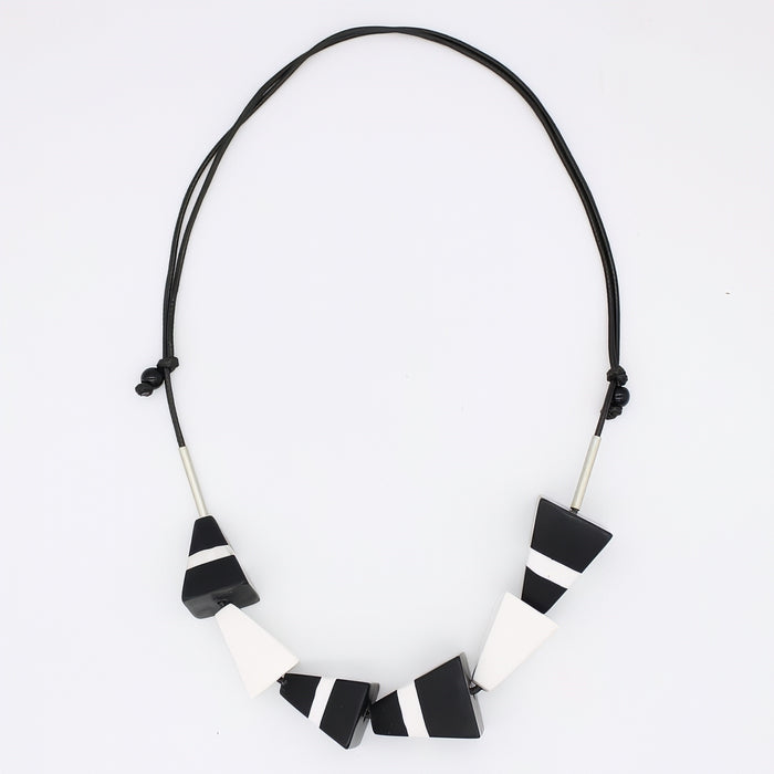 Black Moon Pyramid Statement Necklace