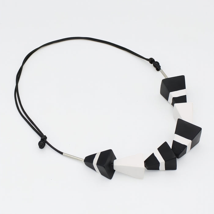 Black Moon Pyramid Statement Necklace