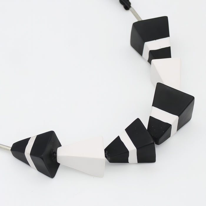 Black Moon Pyramid Statement Necklace