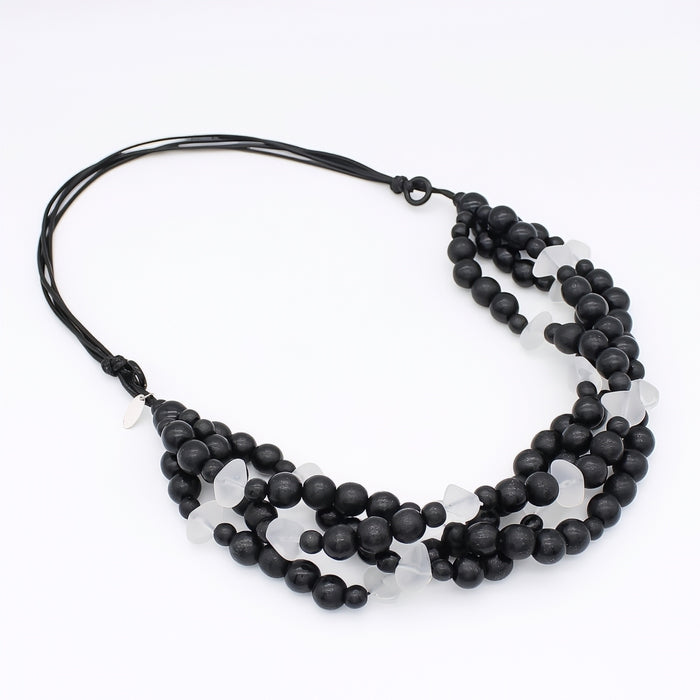 Black Multi Strand Cecilia Necklace