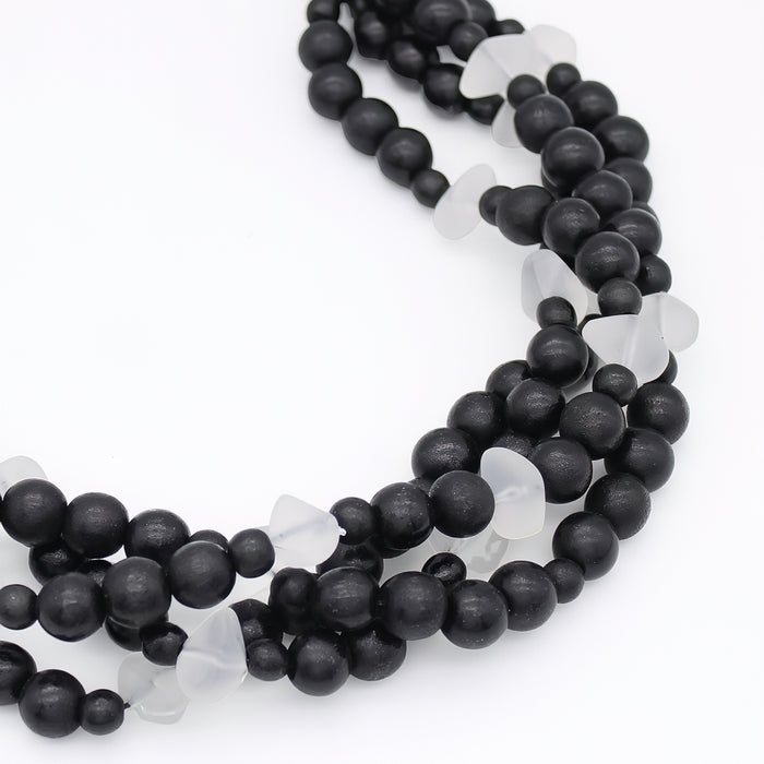 Black Multi Strand Cecilia Necklace