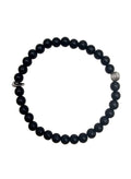 Black Obsidian Flexible Men's Bracelet MEB09