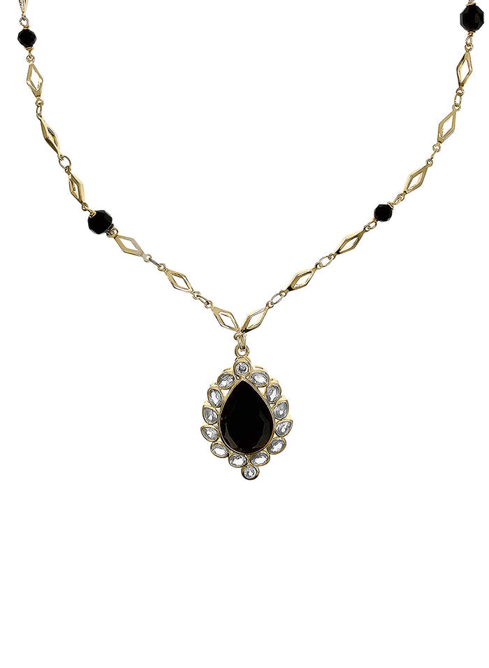 Black Obsidian Pendant Chain Necklace PN002