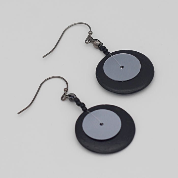 Black Odell Earrings - Sylca Designs - Chunky Jewelry