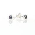 black pearl bezel set studs