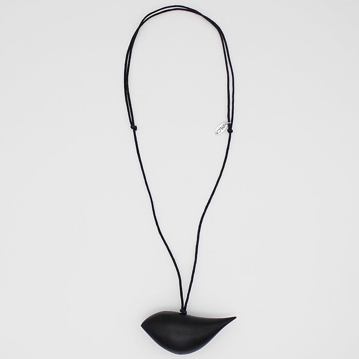 Black Robin Pendant Necklace - Sylca Designs - Chunky Jewelry