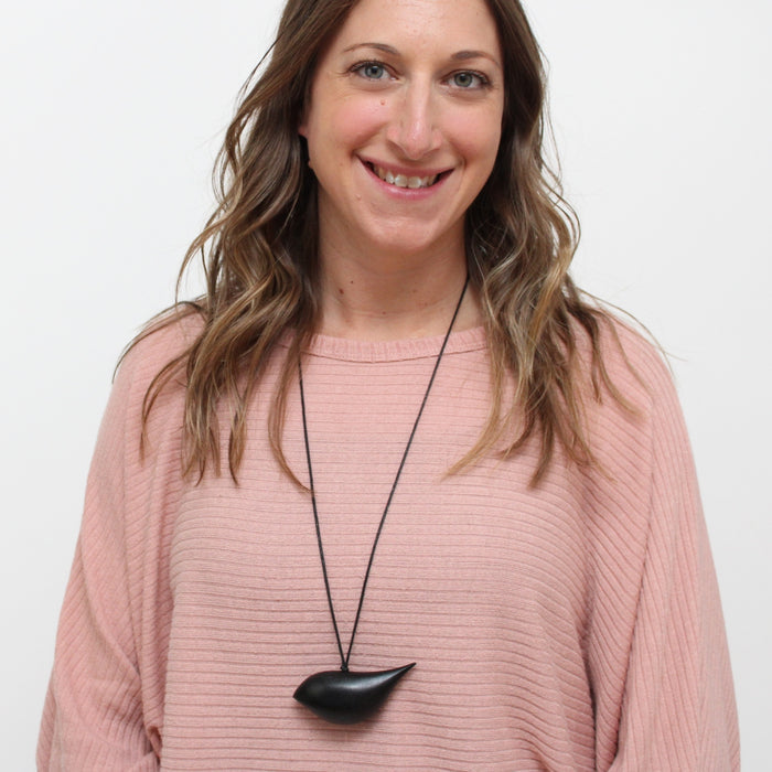 Black Robin Pendant Necklace - Sylca Designs - Chunky Jewelry
