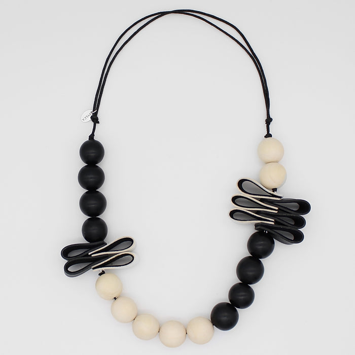 Black Rustic Fusion Statement Necklace - Sylca Designs - Chunky Jewelry