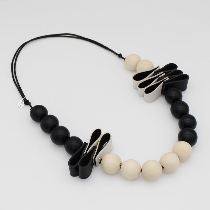 Black Rustic Fusion Statement Necklace - Sylca Designs - Chunky Jewelry