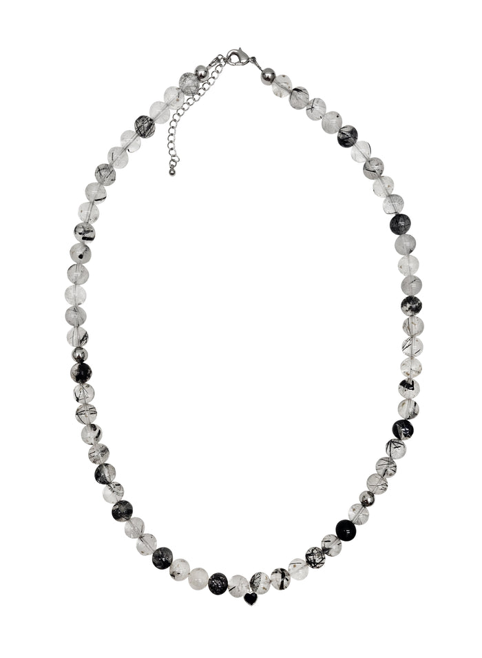 Black Rutilated Quartz Men's Necklace MEN14