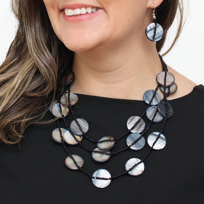 Black Sky Dream Bib Necklace