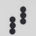 Black Triple Bead Kira Earring - Sylca Designs - Chunky Jewelry