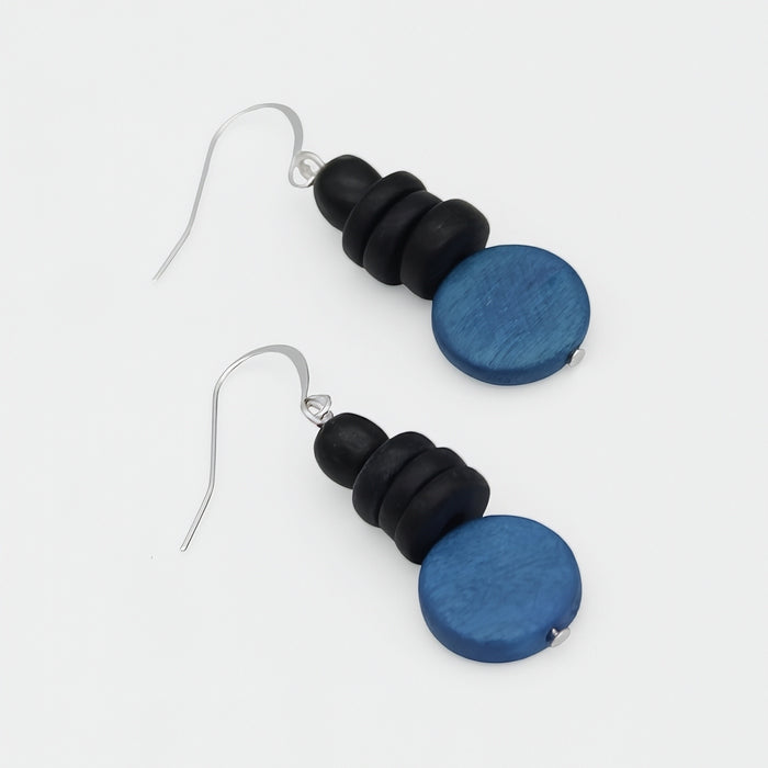 Blue and Black Dusk Earrings