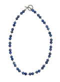 Blue Apatite With Sterling Silver Men's Necklace MEN27