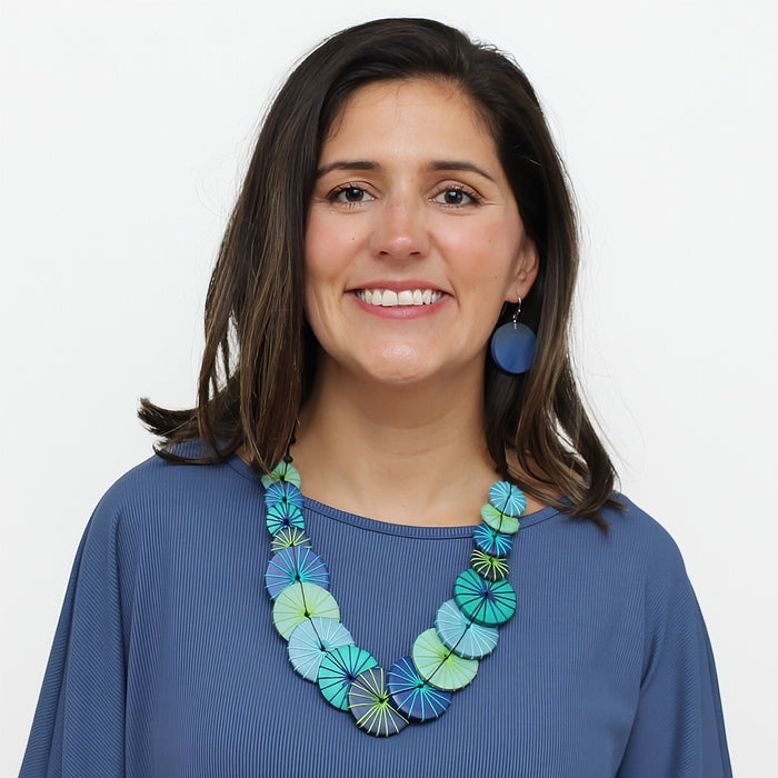 Blue Azalea Necklace - Sylca Designs - Chunky Jewelry