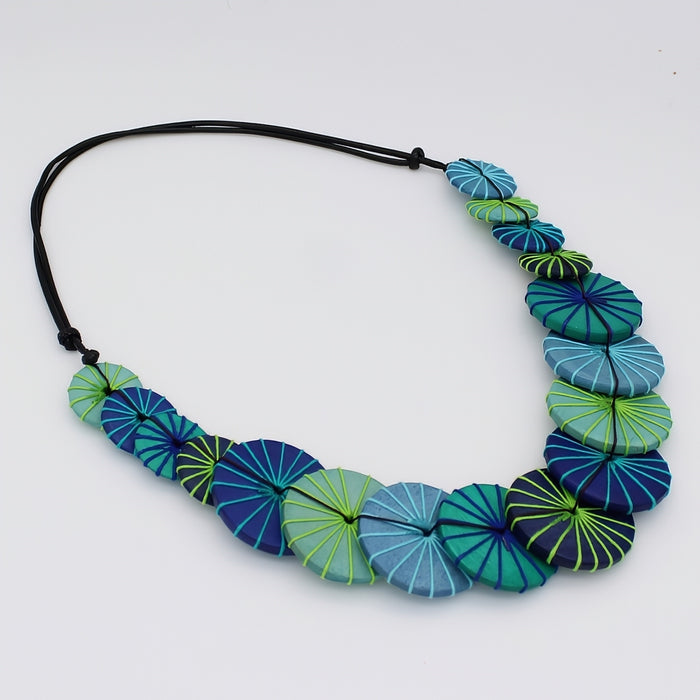 Blue Azalea Necklace - Sylca Designs - Chunky Jewelry