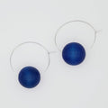 Blue Ball Hoop Dangle Earring - Sylca Designs - Chunky Jewelry